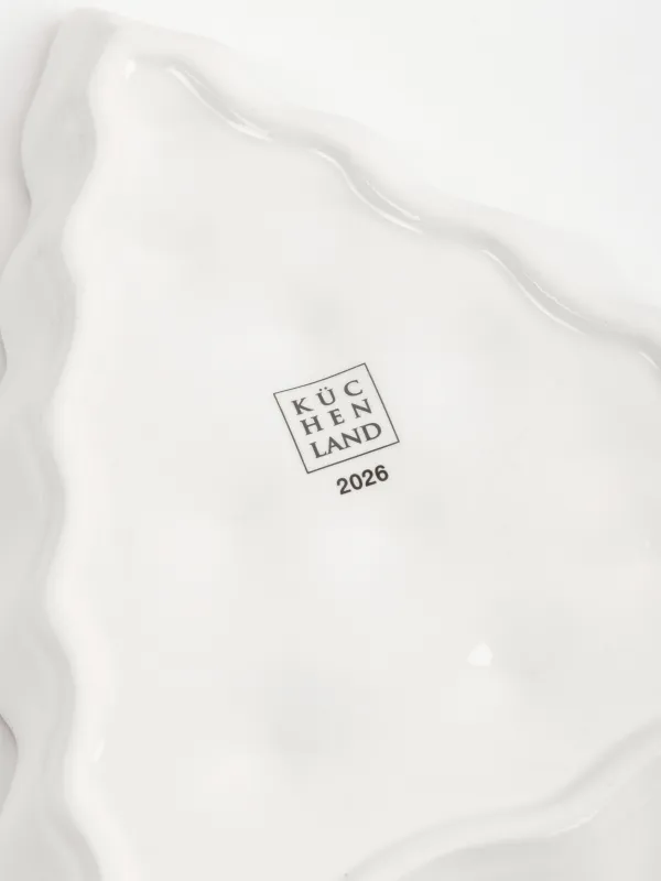 Dish, 20x19 cm, ceramic, Horse with Christmas tree, Christmas tree, image-6