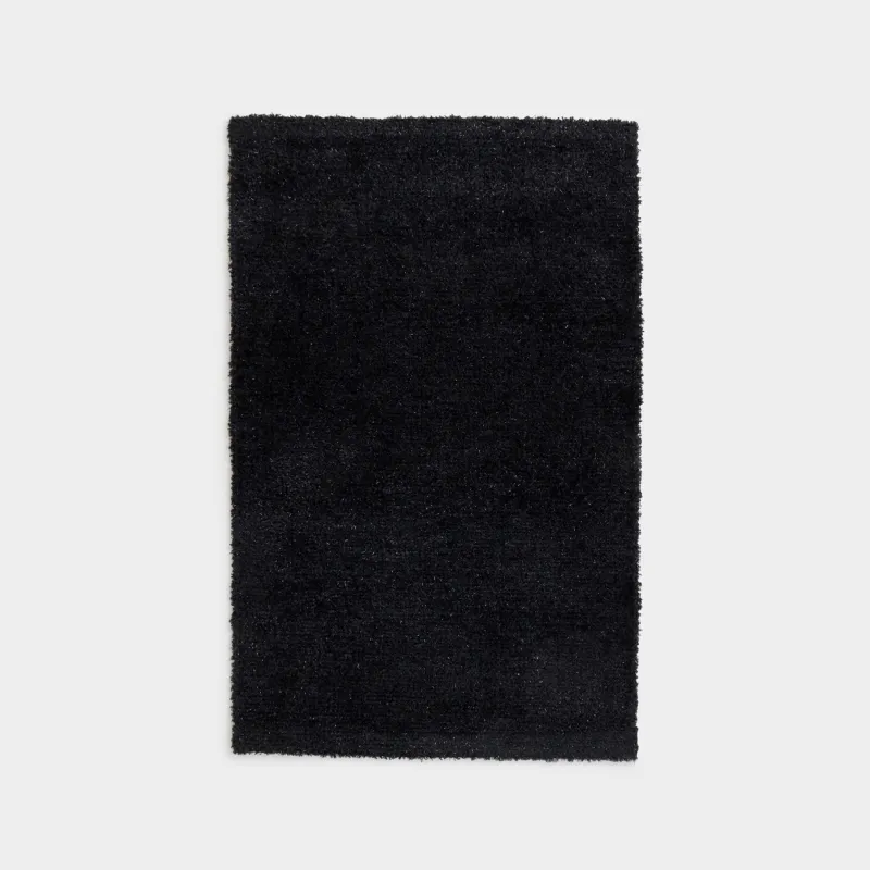 Mat, 50x80 cm, anti-slip, cotton / polyester, black, Gradan