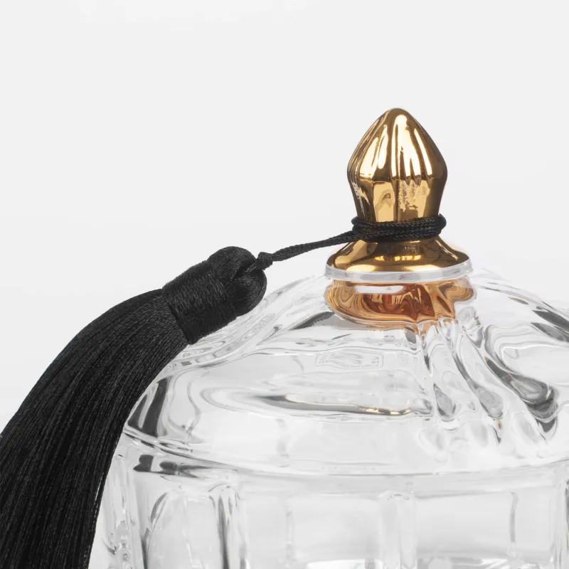 Storage container, 10x10 cm, 240 ml, with brush, glass R / viscose, Zero, image-3