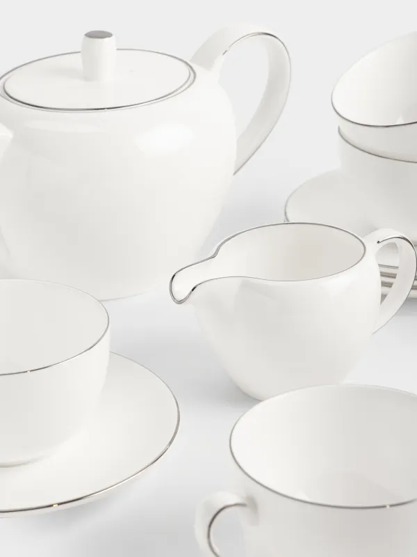 Tea set, 6 pers, 15 pr, porcelain F, Antarctica, image-2