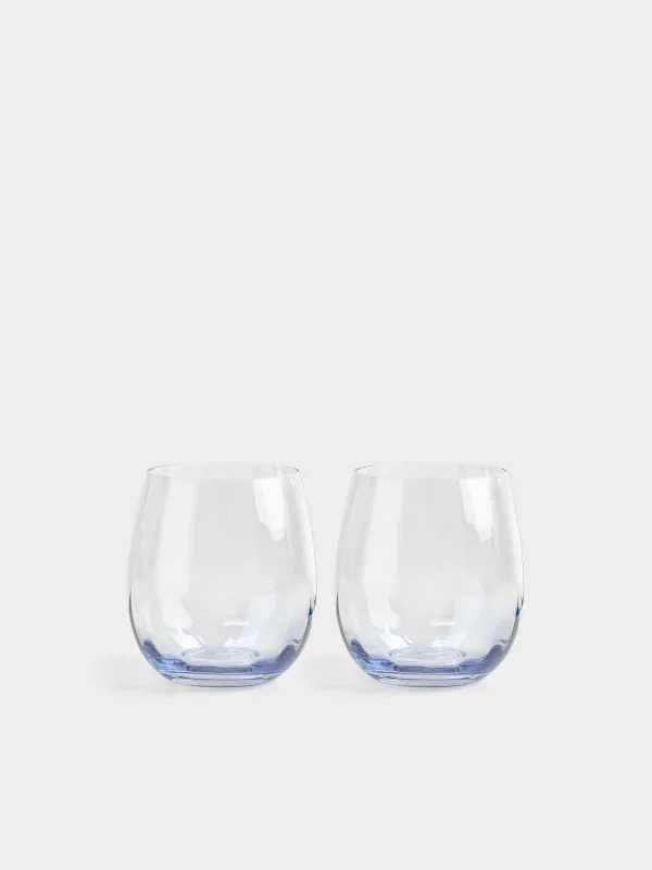 Glass, 10 cm, 450 ml, 2 pcs, glass, blue, Filo R color, image-0