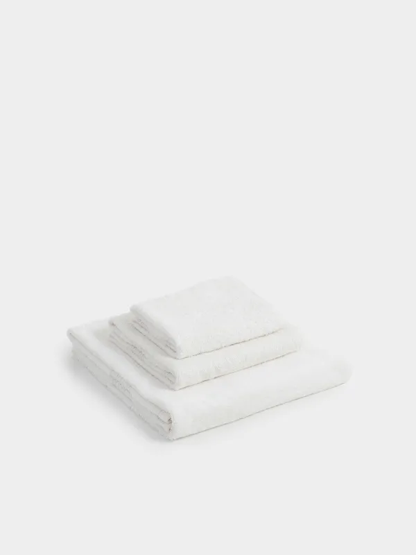 Towel set, 40x60 / 50x90 / 70x140 cm, 3 pcs, cotton, milk, Natural cotton, image-0