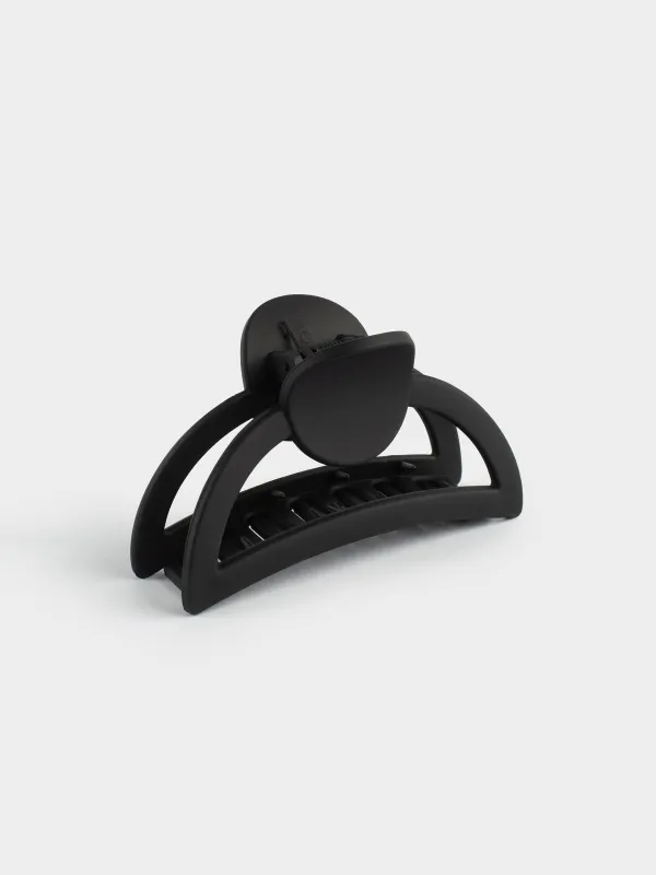 Hair clip, 9 cm, plastic, black, Crab, Basic, image-0