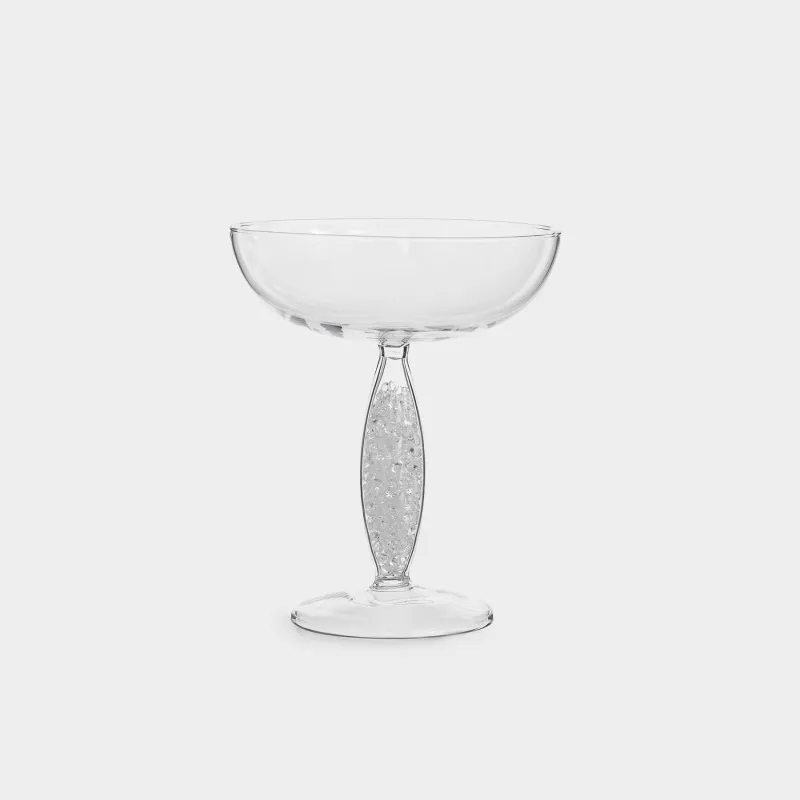 Drinking glass, 220 ml, glass, with crystals inside, Favor crystal