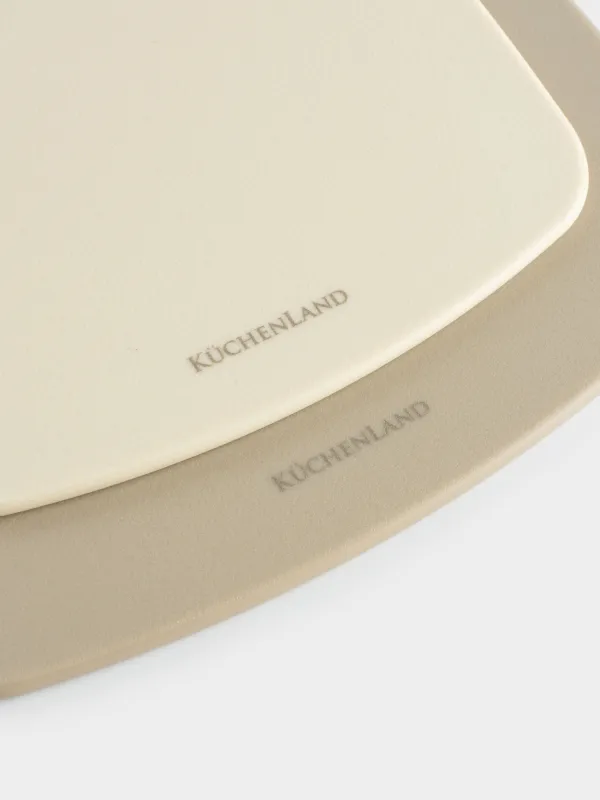 Cutting board, 30/35 cm, 2 pcs, plastic, milk/gray-brown, Soft kitchen, image-4