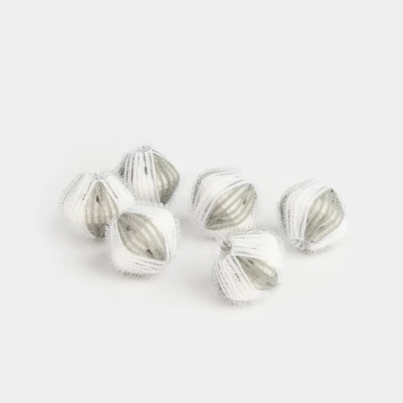 Washing ball, 3 cm, 6 pcs, with the effect of collecting wool, nylon, gray, Washing ball