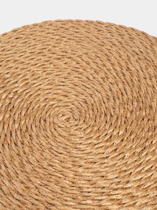 Placemat, 38 cm, polypropylene, round, sand, Weaving, Volute, image-2