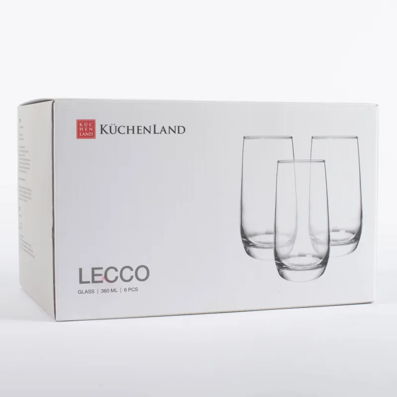 Glass, 13 cm, 360 ml, 6 pcs, glass, Lecco, image-5