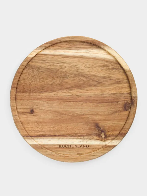 Dish with lid, 23x15 cm, wood/glass, round, image-3