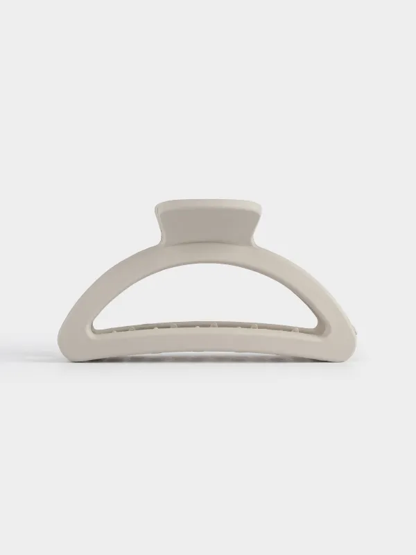 Hair clip, 9 cm, Acrylic / metal, grey, Crab, Hair basic, image-3