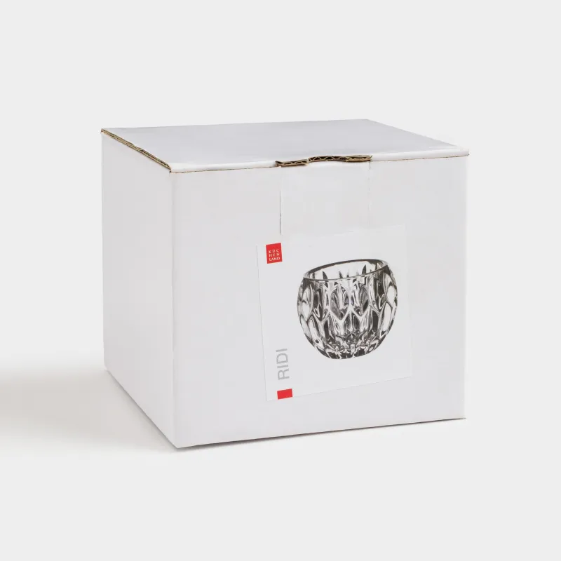 Candlestick, 8 cm, for tea candle, glass R, Ridi, image-3