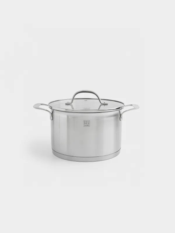 Pot with Lid, 20 cm, 3,8 l, Silver Stone, image-0