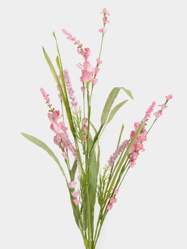 Decorative branch, 86 cm, plastic / polyester, Pink lupine, Flower garden, image-1