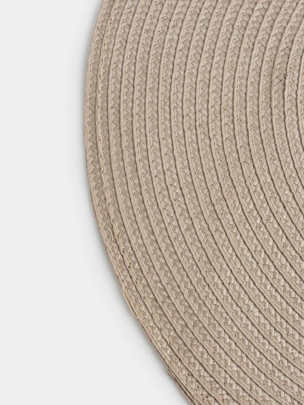 Placemat, 38 cm, polypropylene, round, beige, Circle, image-3