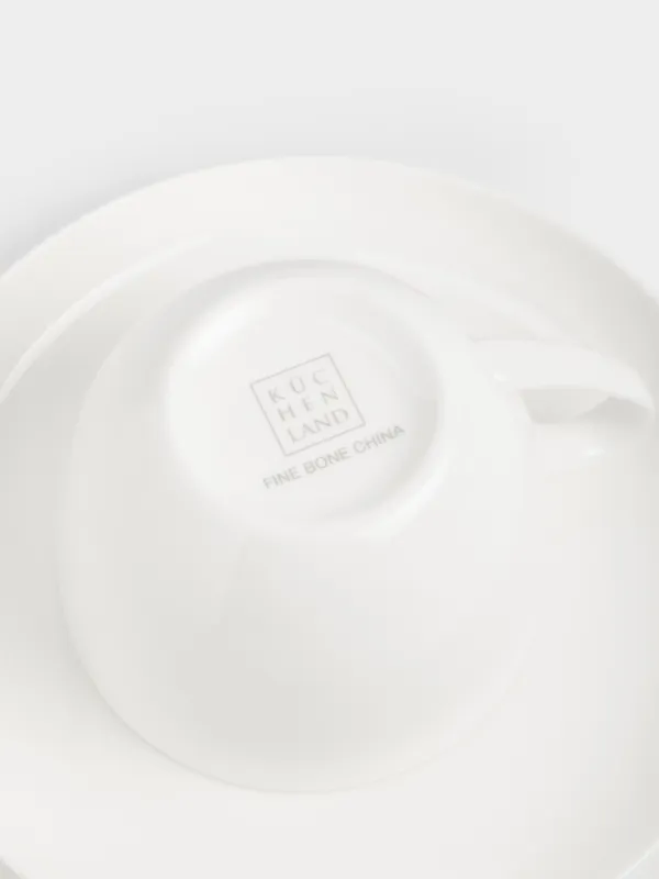 Tea pair, 6 pers, 12 pr, 250 ml, porcelain F, white, Ideal white, image-5