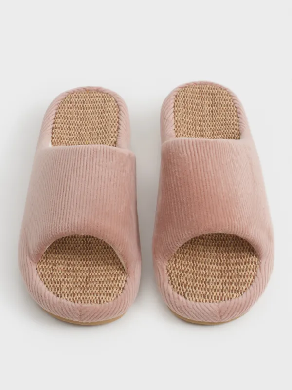 Slippers for women, home, p. 37-38, polyester/spandex, peach, Isla, image-3