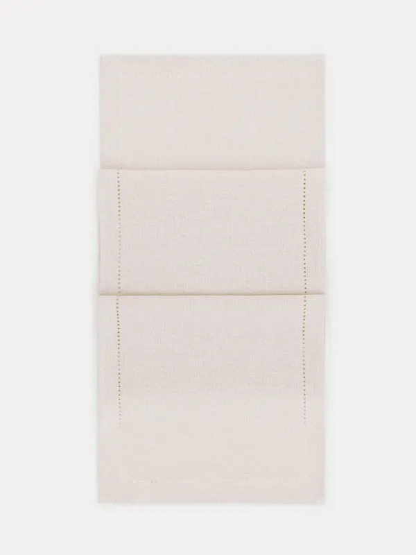 Table runner, 40x160 cm, polyester, silver-cream, Hemstitch, image-0