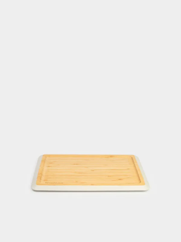 Dish, 33x24 cm, bamboo, rectangular, milk edging, Bamboo soft, image-1