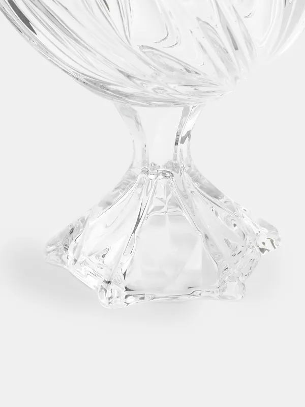 Fruit vase, 25x23 cm, on a leg, glass R, Torsido, image-3