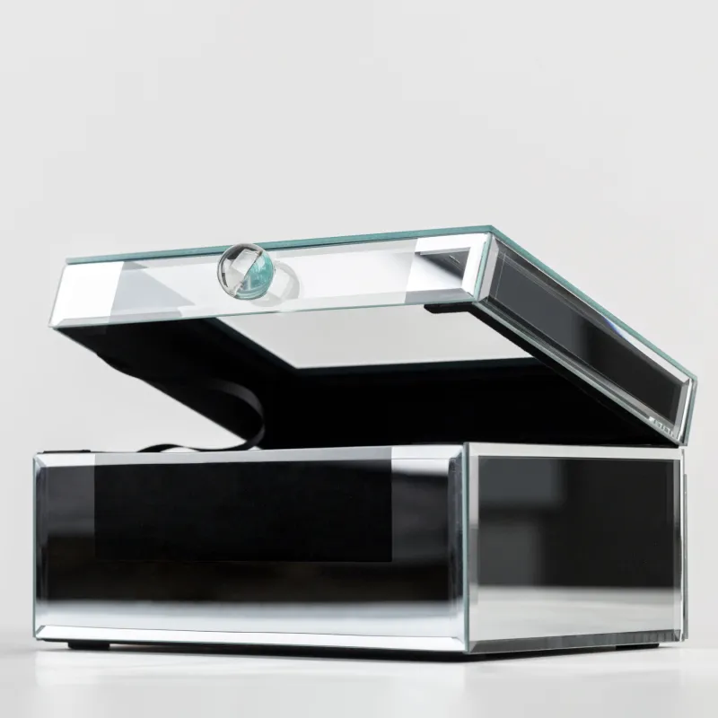 Jewelry box, 20x14 cm, glass, Mirror, Glossy, image-3