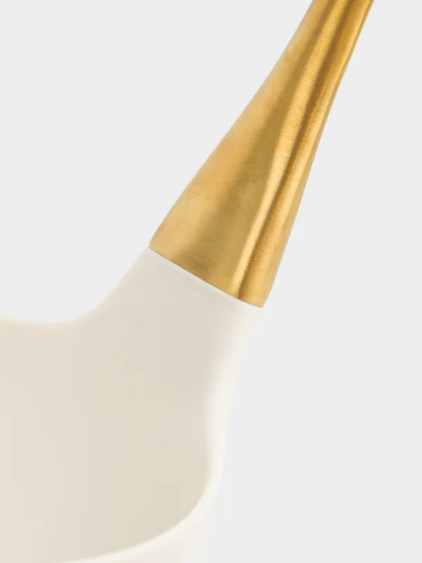 Ladle, 33 cm, silicone / steel, milky gold, Pintino, image-2