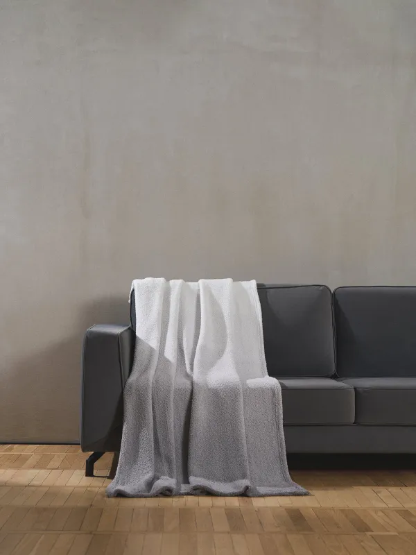 Blanket, 130x170 cm, double-sided, polyester, light gray, Neutral, image-5