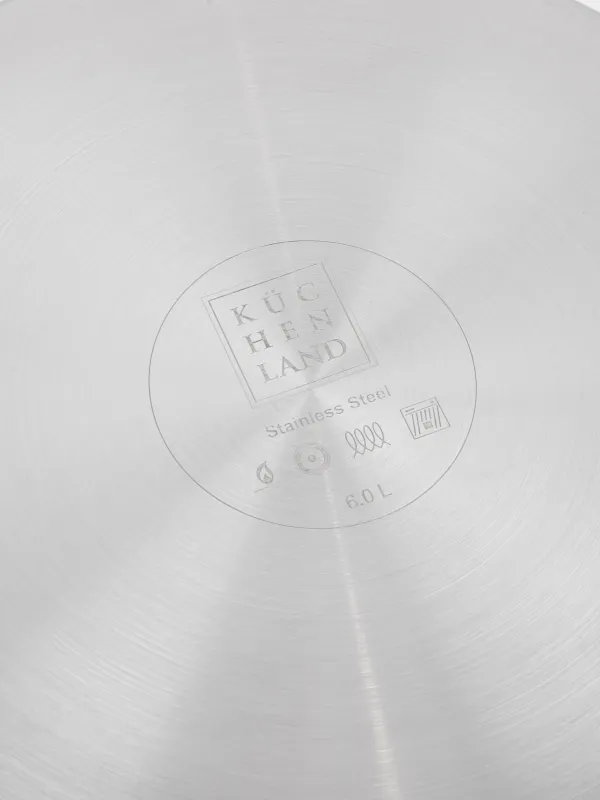 Pot, 24 cm, 6 l, with lid, steel / glass, Egoist lite, image-5