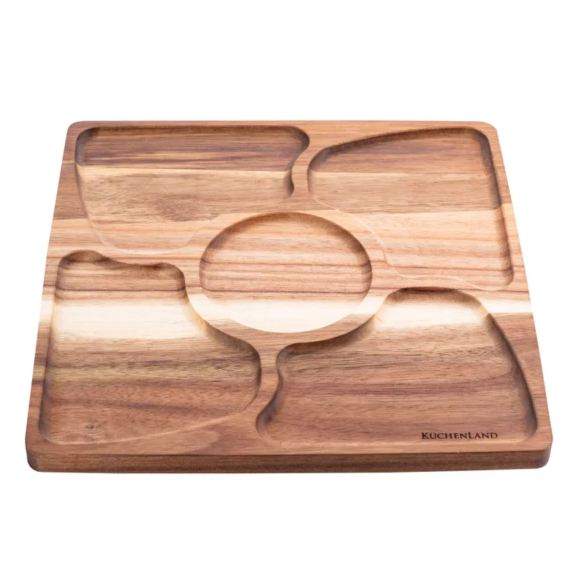 Menagerie, 28 cm, 5 otd, wood, square, Noble tree, image-1