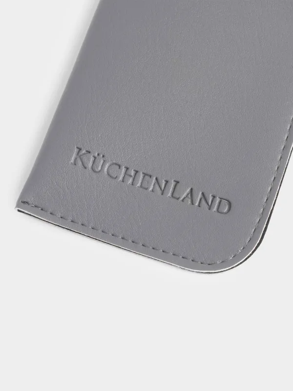 Eyeglass case, 18x8 cm, polyurethane, light grey, Memo, image-1