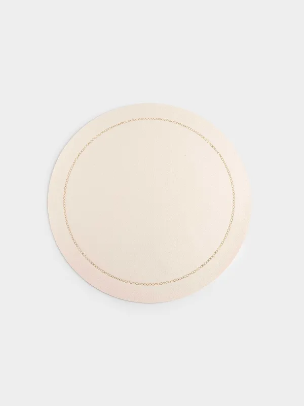Placemat, 38 cm, PVC, round, beige, Rock, image-0
