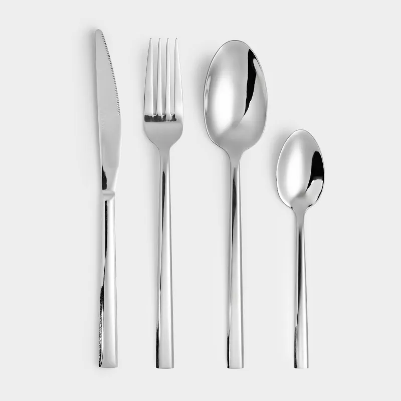 Kitchenware, 6 pers, 24 pr, steel, Rome