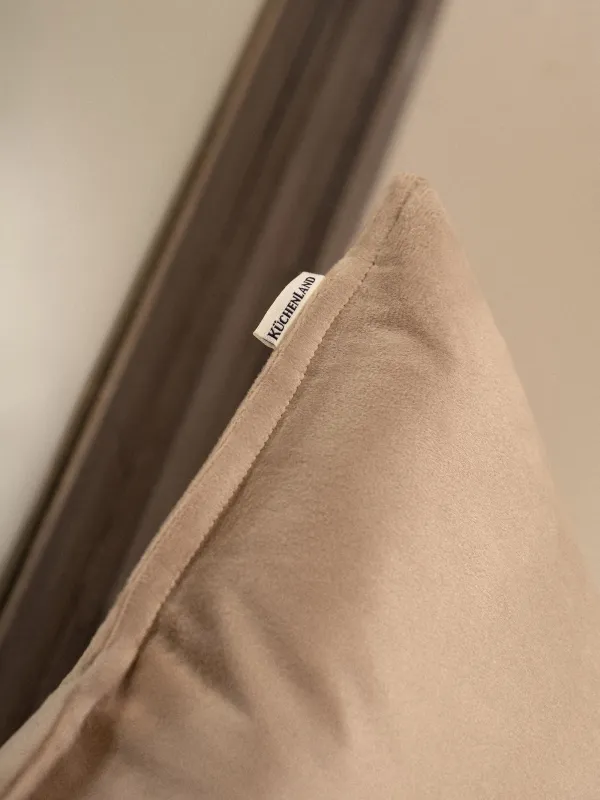 Decorative pillow, 45x45 cm, velvet, sand, Silk velvet, image-3