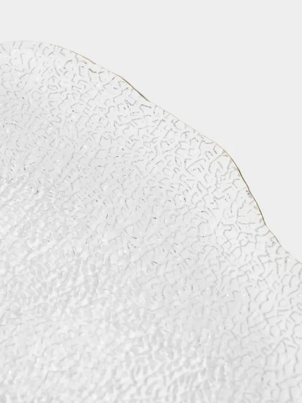 Dish, 33 cm, glass, with golden edging, Berg, image-2