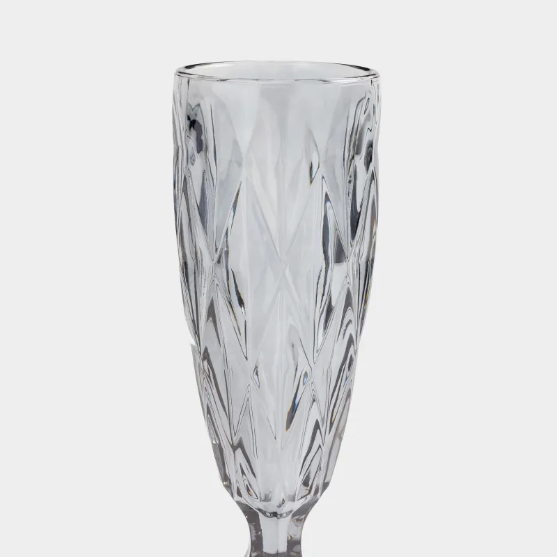 Drinking goblet glass, 170 ml, glass R, grey, Rhomb color, image-2