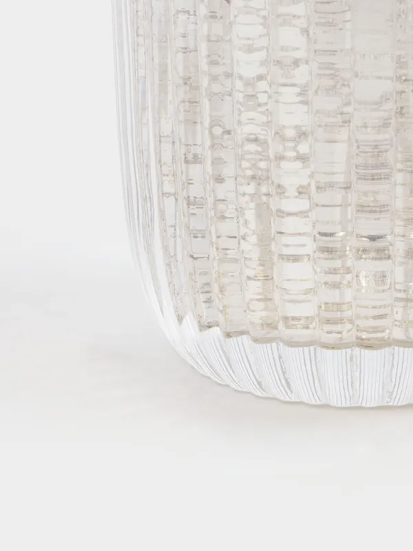 Bathroom tumbler, 10 cm, glass, gold, Patina rib, image-2