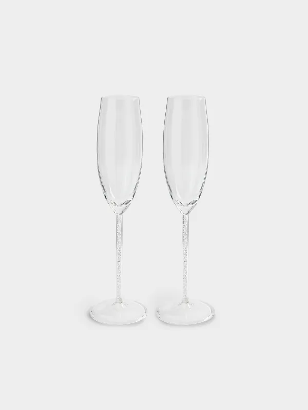 Drinking glass, 180 ml, 2 pcs, glass / rhinestones, Crystal, image-0