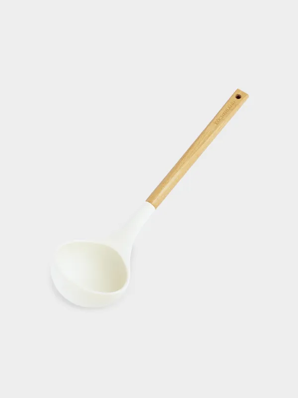 Ladle, 32 cm, silicone / wood, beige, Provence, image-1