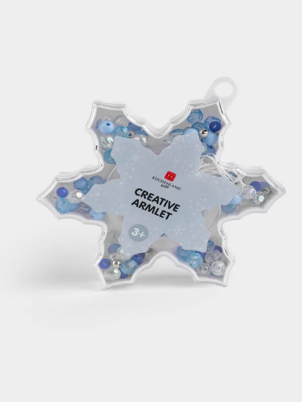 Creative armlet set, 12 cm, jewelry making, plastic, Snowflake, Creative armlet, image-5