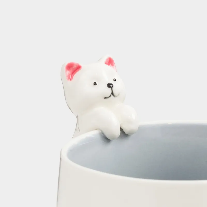 Children's mug room, 360 ml, porcelain P, white-gray, kitten, friend, image-6