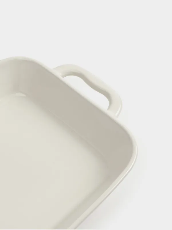 Baking dish, 34x24 cm, ceramic, rectangular, milk, Cakes ivory, image-3
