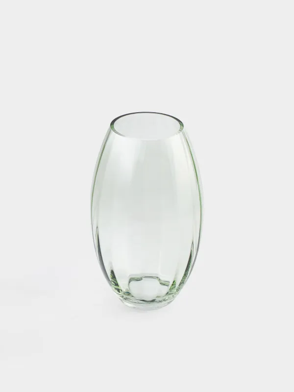 Flower vase, 24 cm, glass, green, Ledge color, image-3