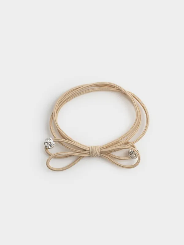 Hair tie, 5 cm, 3 pcs, polyester / plastic, colored, Knot, Gracile, image-2