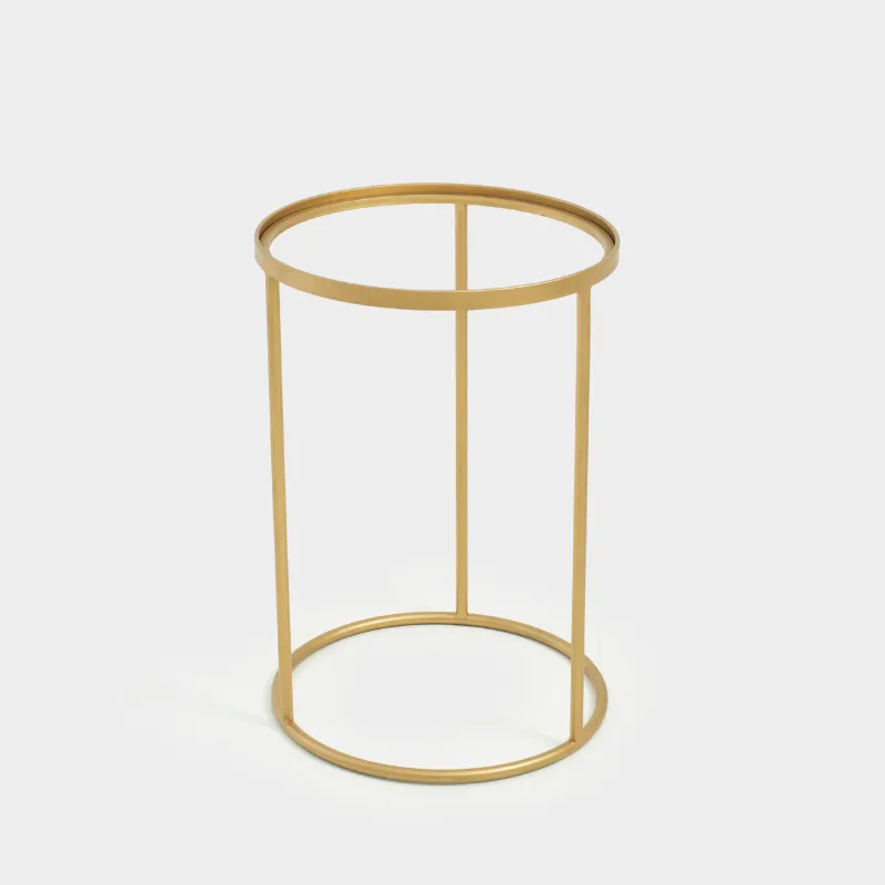 Tray stand, 54 cm, metal, round, gold, Trend