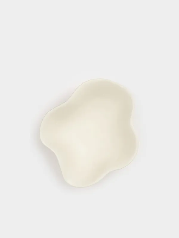 Salad bowl, 15x6 cm, 330 ml, ceramic, milky, Vintage flowers, La flore, image-2