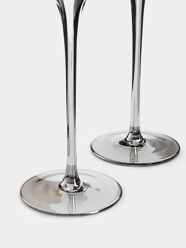 Drinking glass, 180 ml, 2 pcs, crystal glass, grey, Charm L Color, image-3