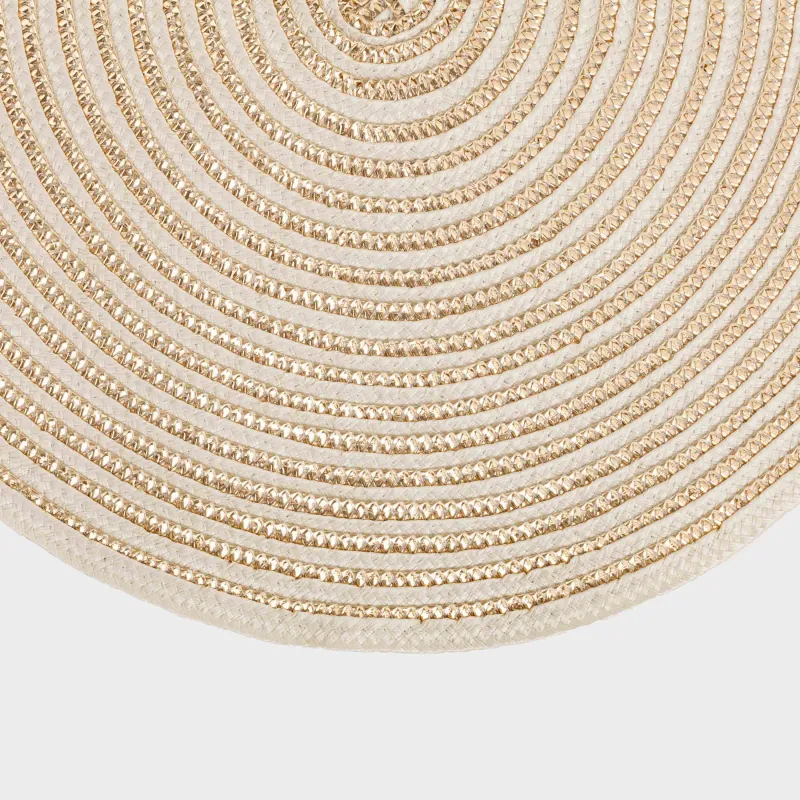 Placemat, 38 cm, polypropylene, round, champagne, Circle, image-1