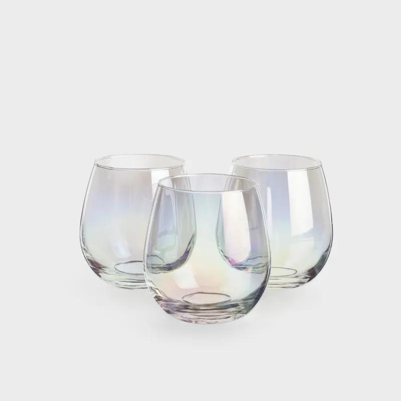 Glass, 10 cm, 460 ml, 6 pcs, glass, mother of pearl, Floyd polar