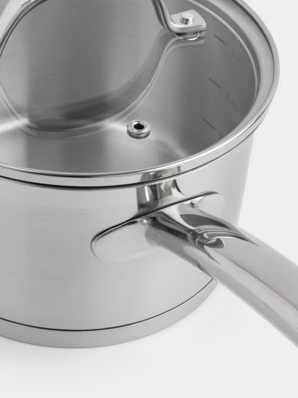 Bucket, 16 cm, 1.8 l, with lid, Silver Stone, image-4