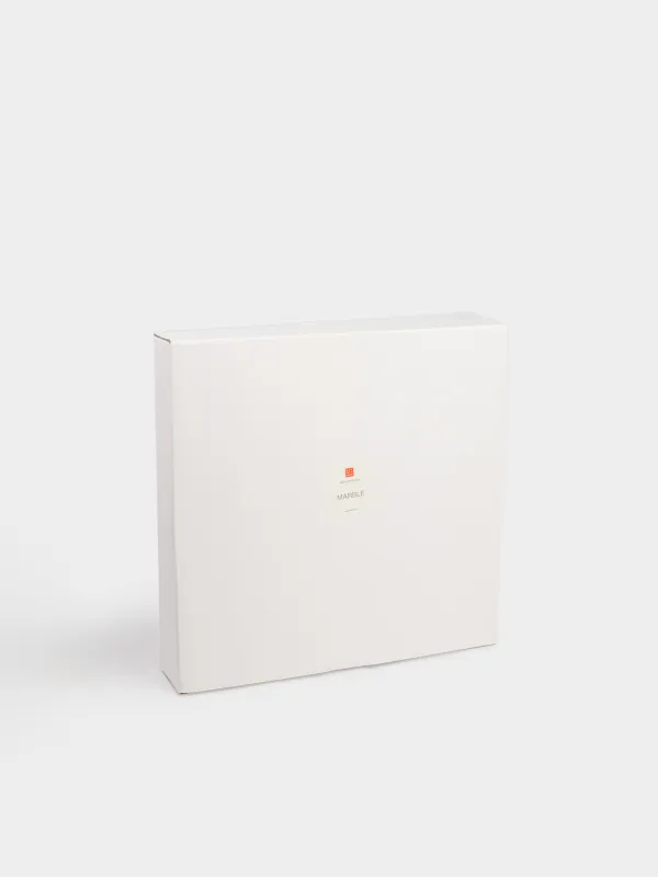 Serving dish, 30 cm, rotating, marble, white, Marble, image-5