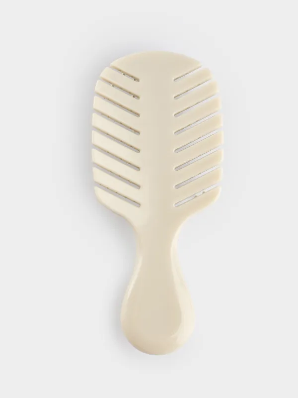 Massage comb, 14 cm, plastic, beige, Demo, image-1